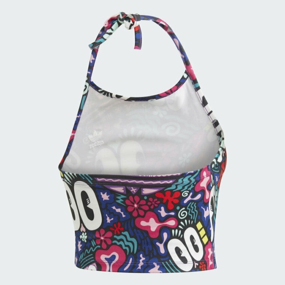Adidas Originals Women's Hattie Stewart halter Cropped Tank Top Size L DV2660 - Picture 3 of 4